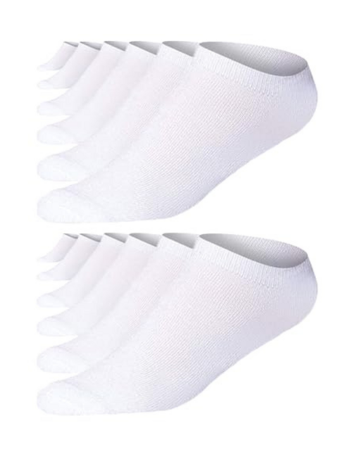 JAMES FIALLO Men's 12-Pairs Performance Minimalist Plain White